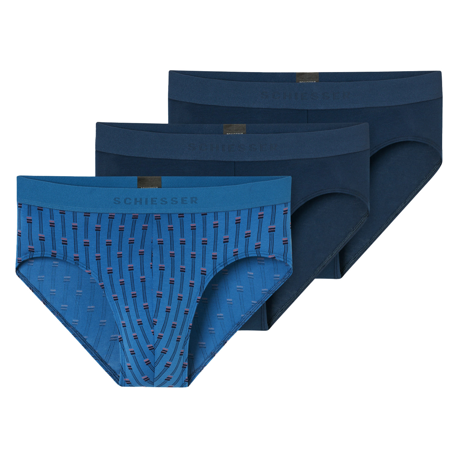 Schiesser 95/5 slips 3-pack navy